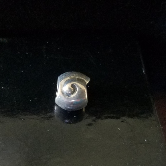 Silver Swirl Pandora Charm - Picture 1 of 6